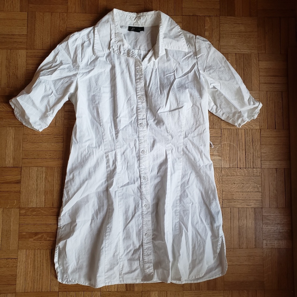 AB Studio Shirt Dress, White